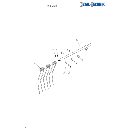 Części zamienne - Metal-Technik Zgrabiarka karuzelowa